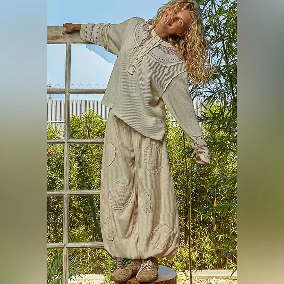 POL Cream Embroidered Waffle Knit Top - Picture 5 of 5